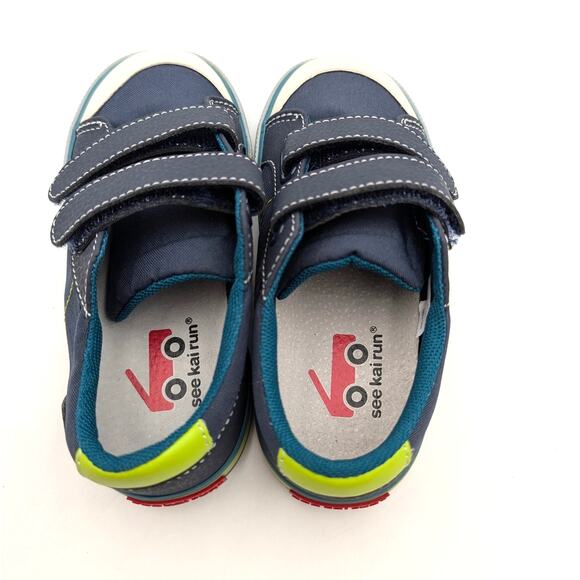See Kai Run Waylon Hook & Loop Sneaker Shoes Kids' Navy/Lime Size US11 EU28 - Picture 12 of 12